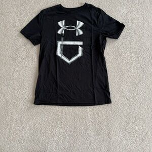 Under Armour Black Tee with Silver Logo